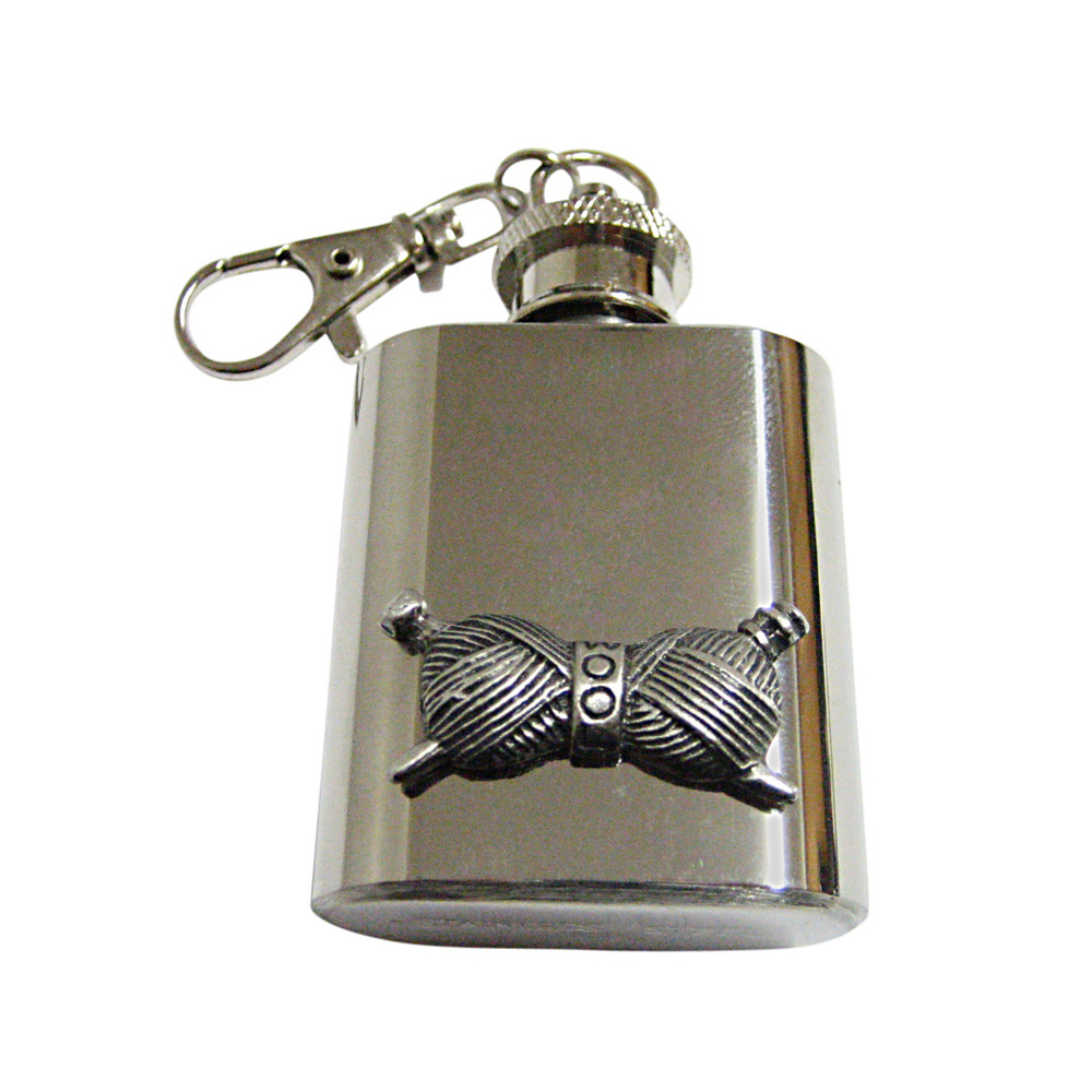 Knitting Yarn Keychain Flask